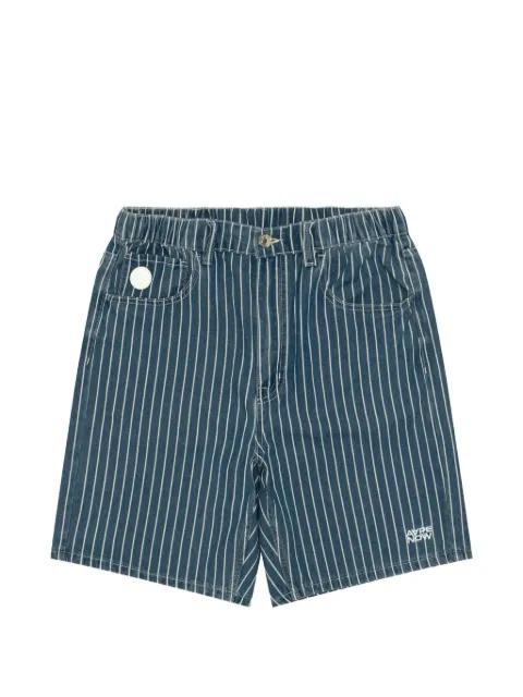 AAPENOW striped denim shorts by BAPE