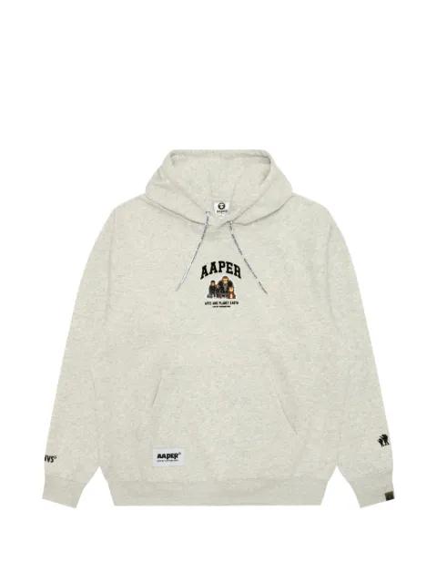 AAPER graphic-print hoodie by BAPE
