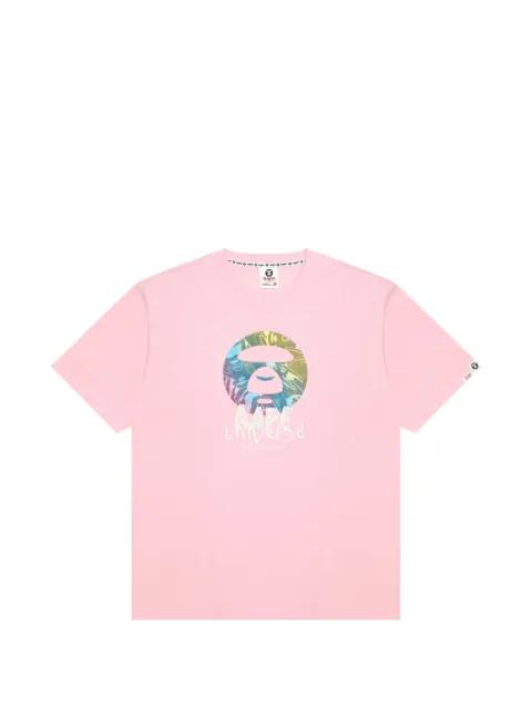 AAPEUNVS Moonface graphic-print T-shirt by BAPE