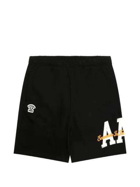 Aapenow logo-print sweat shorts by BAPE