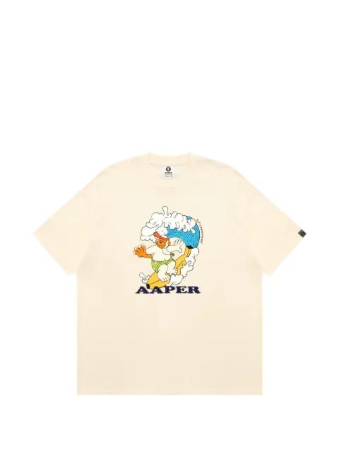 Aaper-print T-shirt by BAPE