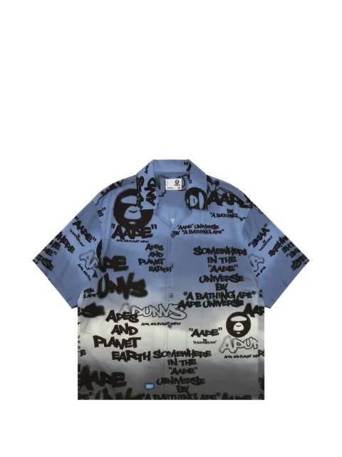 Aapeunvs graffiti-print shirt by BAPE