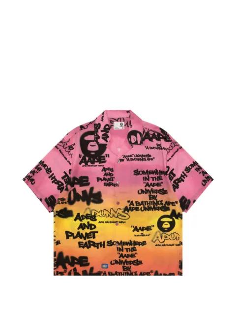 Aapeunvs graffiti-print shirt by BAPE