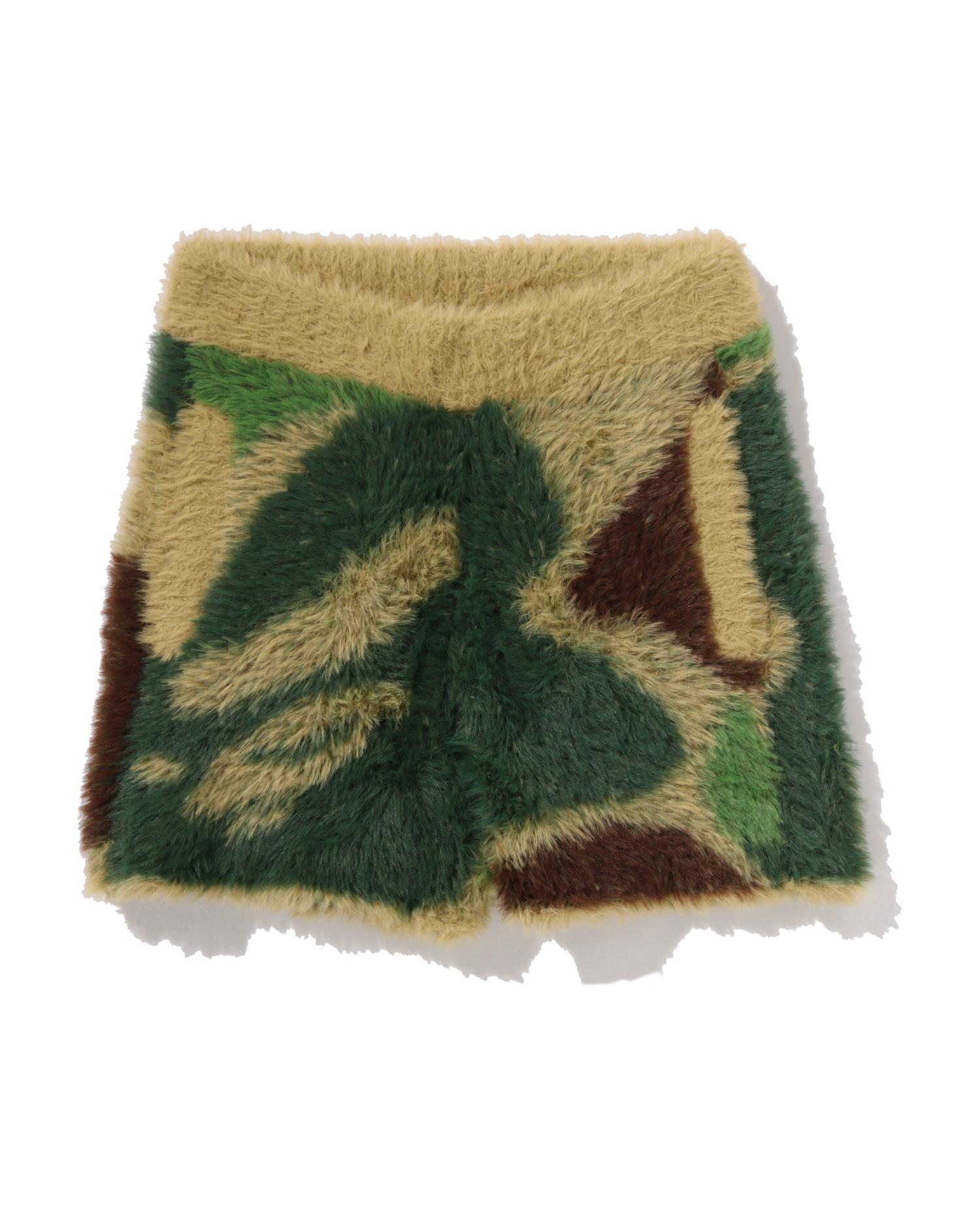 Abc Camo Long Fur Jacquard Shorts by BAPE