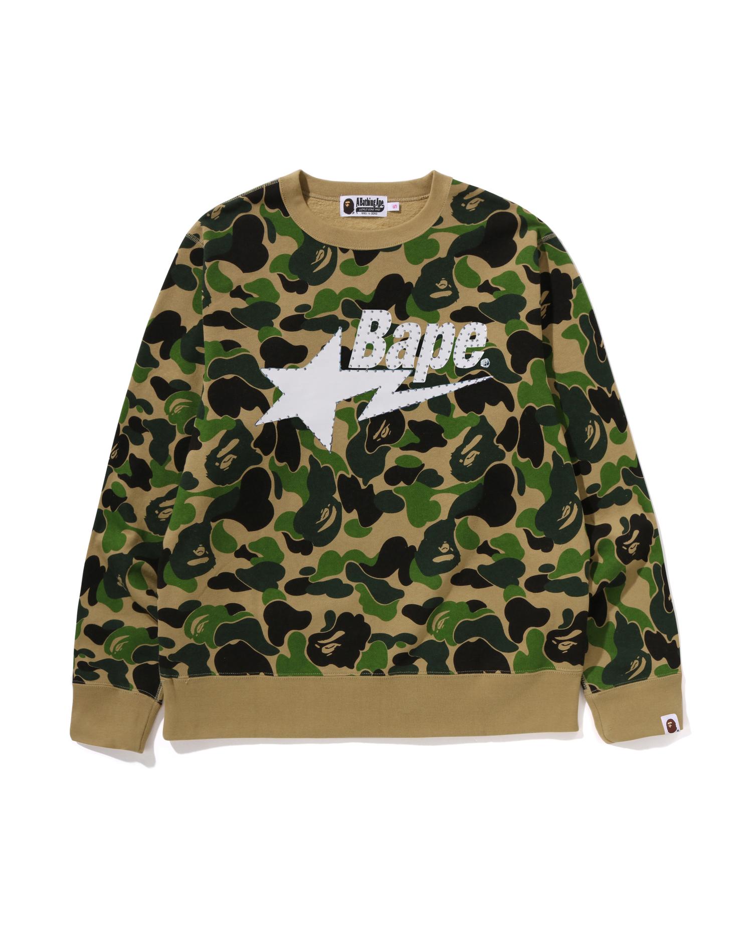 Abc Camo Rhinestone BAPE STA Crewneck Sweatshirt by BAPE