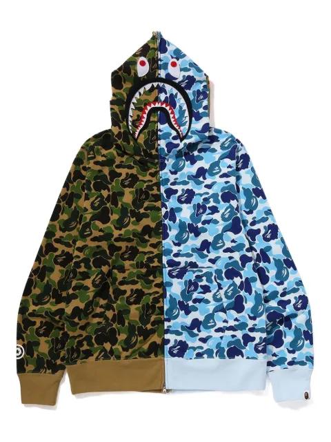 Abc Camo Separate Shark full-zip hoodie by BAPE