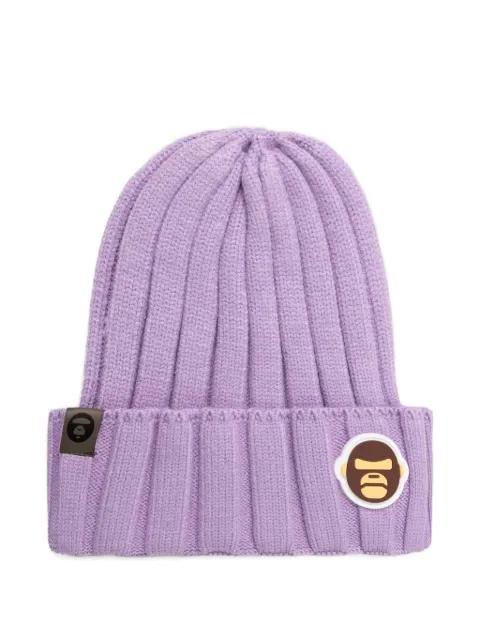 Aldo ribbed logo-patch beanie by BAPE