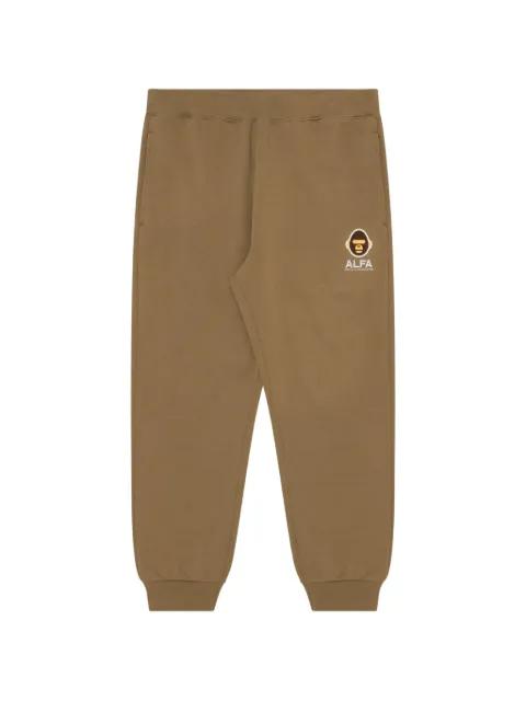 Alfa patch track pants by BAPE