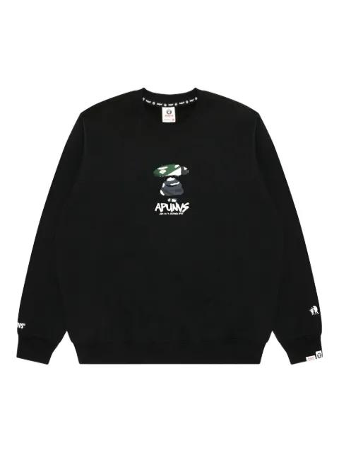Ape Head-print crew-neck sweatshirt by BAPE
