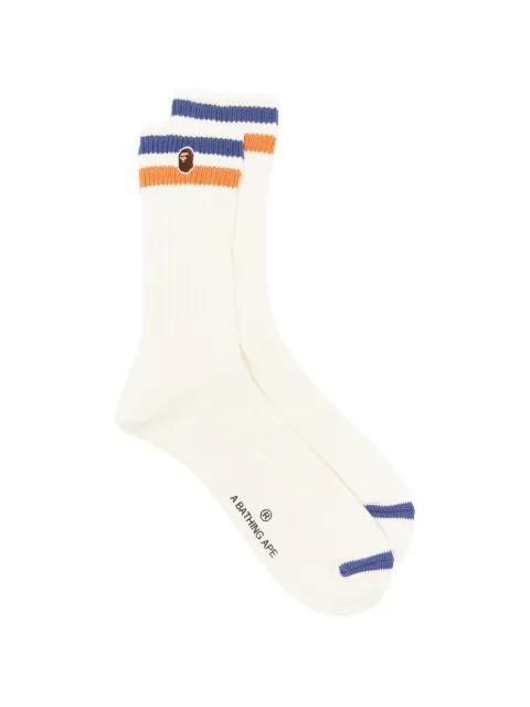 Ape Head striped socks by BAPE