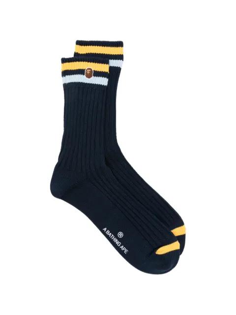 Ape Head striped socks by BAPE
