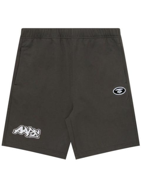 Ape-appliqué track shorts by BAPE