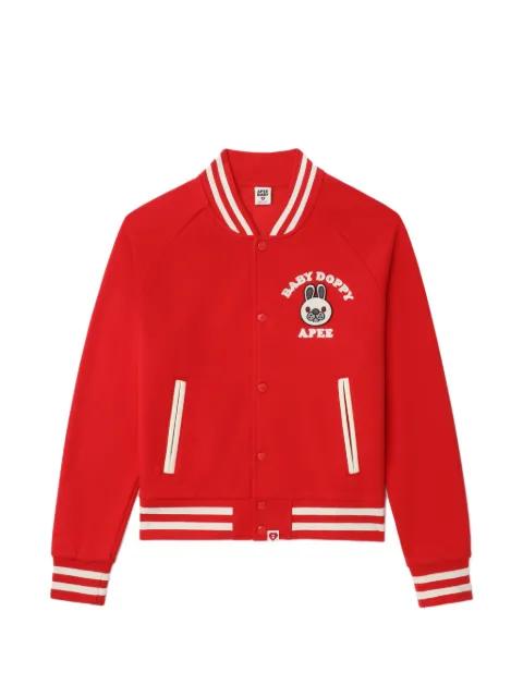 Appe appliqué striped knitted jacket by BAPE