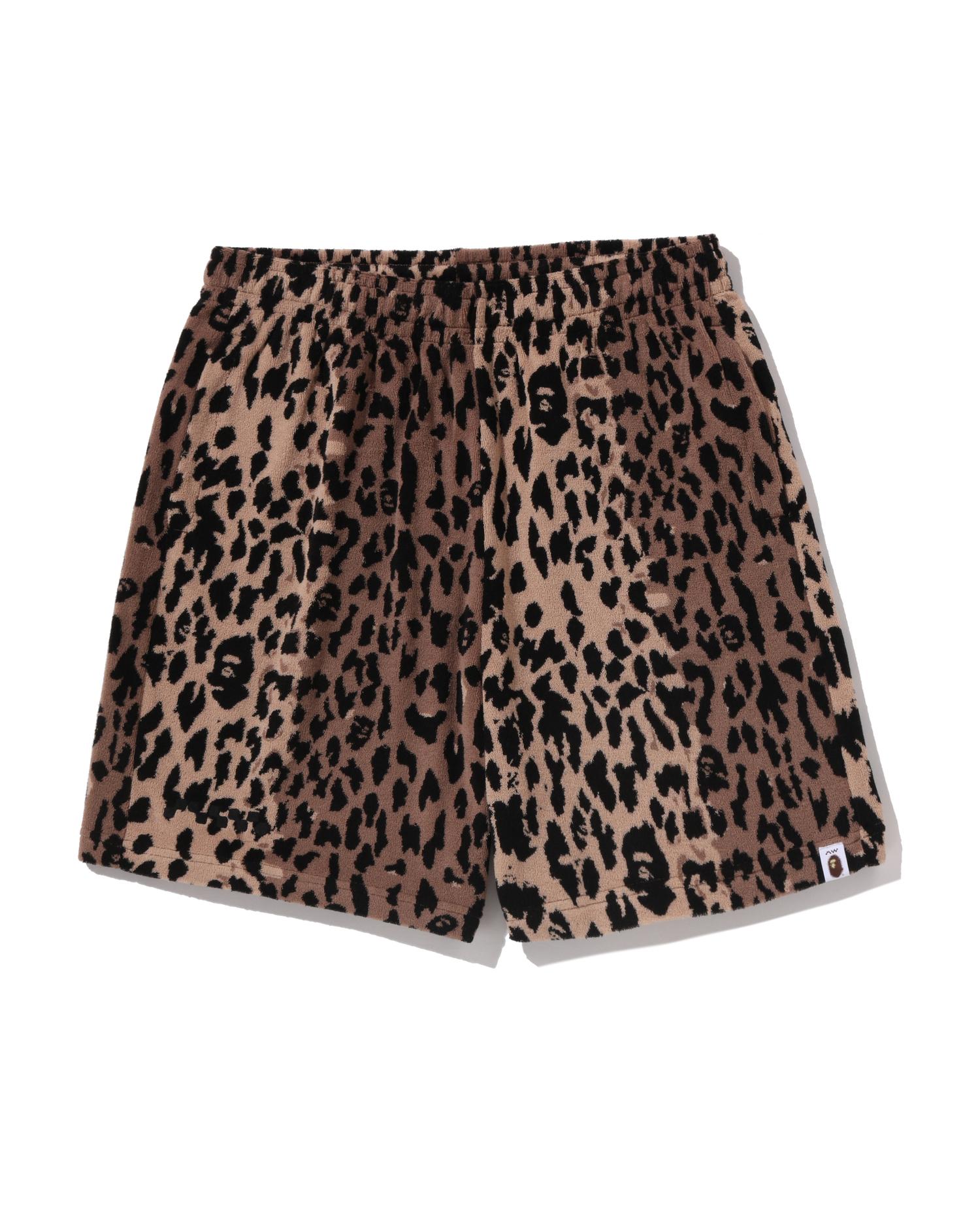 BAPE by Kazuki Kuraishi Leopard Pattern Sweat Shorts by BAPE