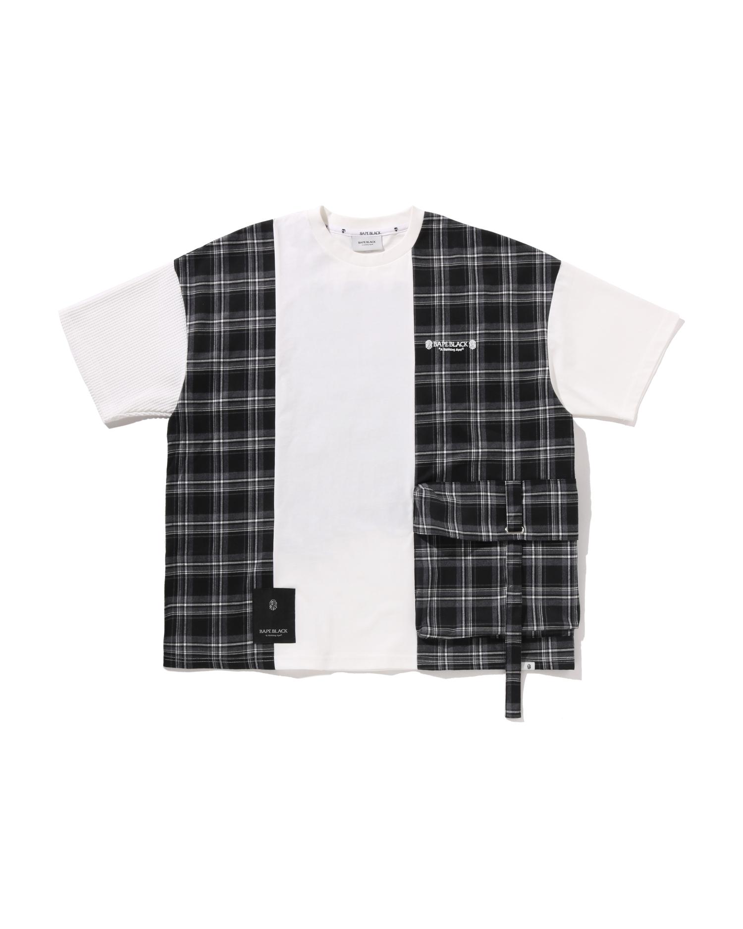 BAPE Black Checker Patchwork Tee by BAPE BLACK