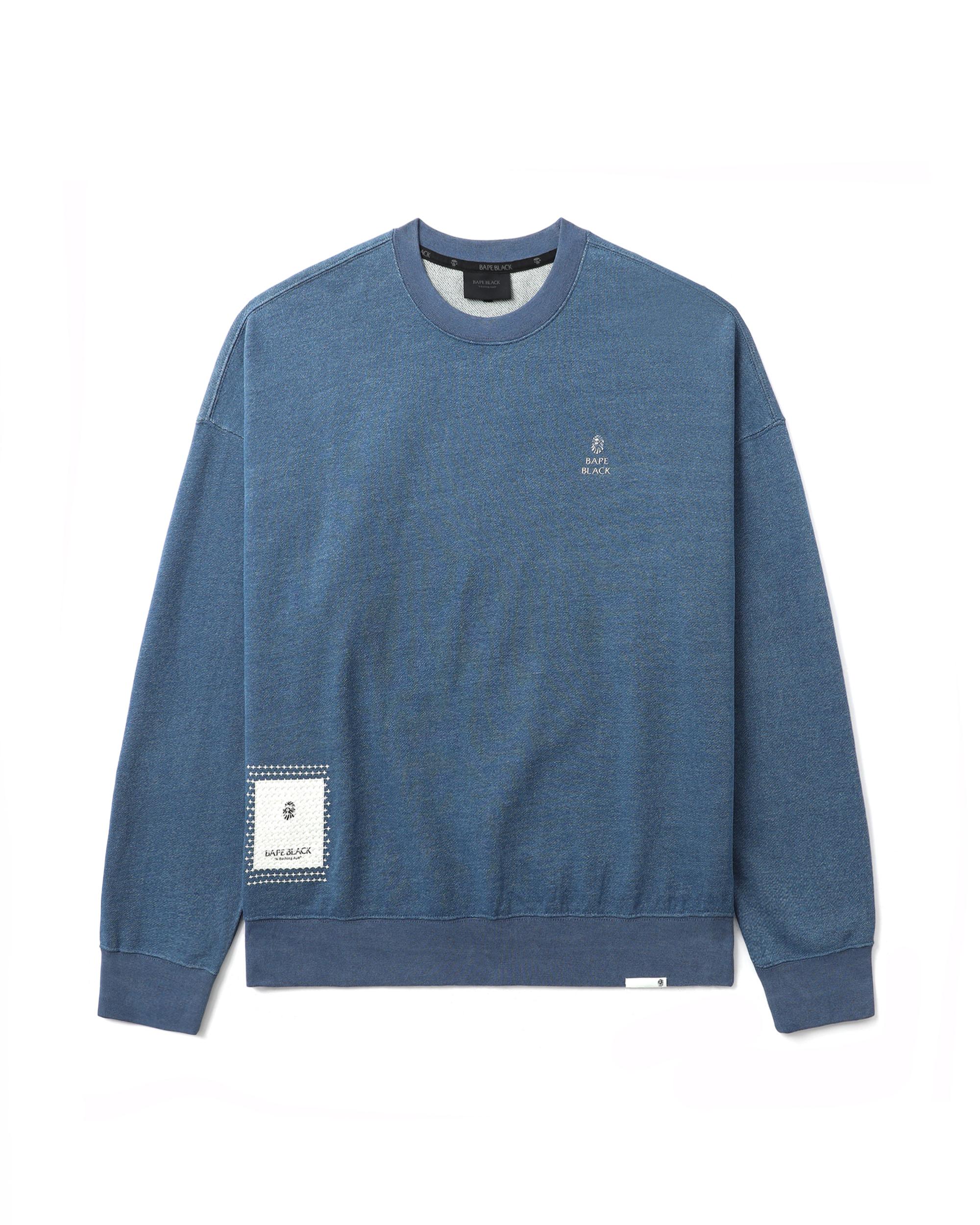 Embroidery indigo sweatshirt by BAPE BLACK