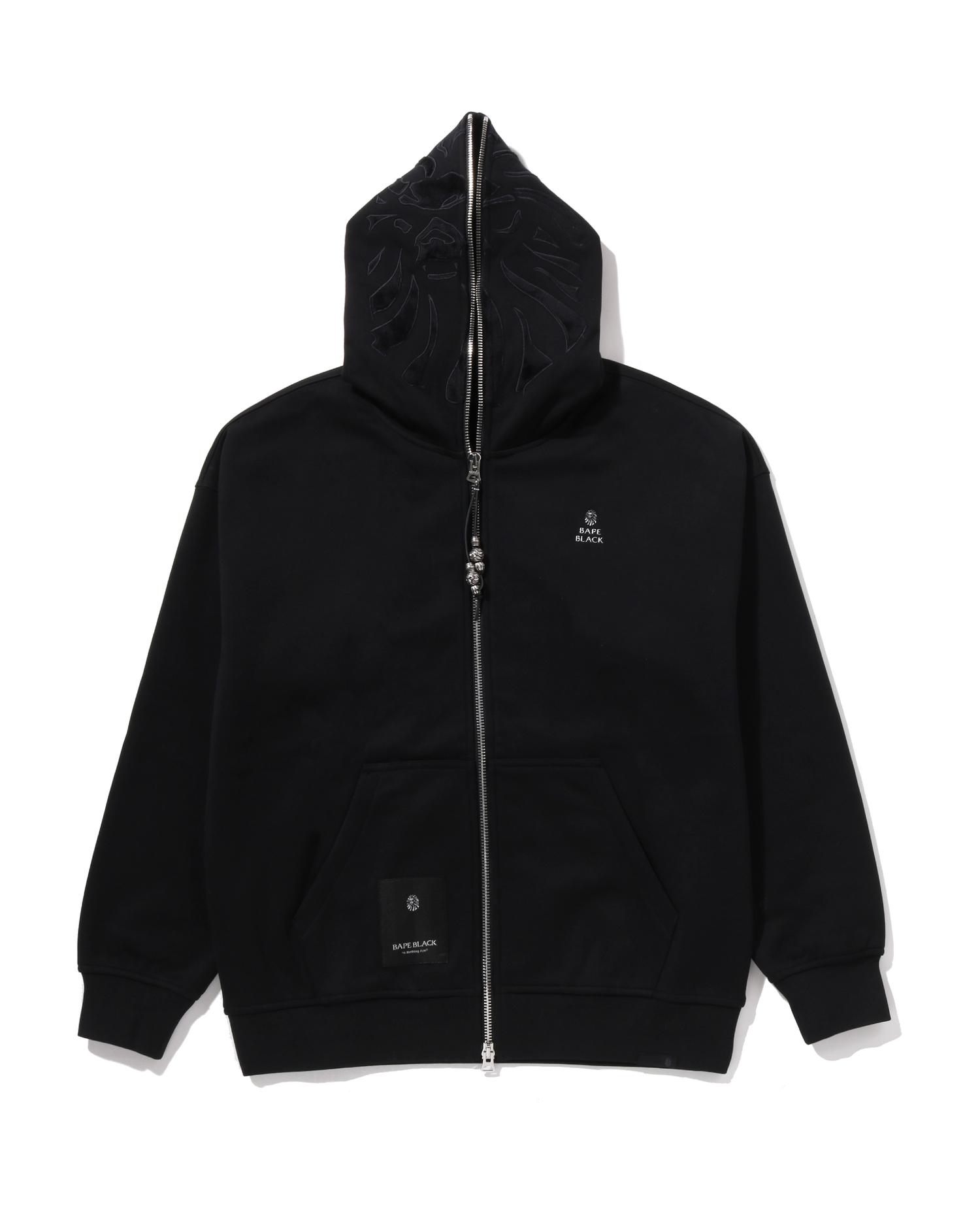 Fur Patch Zipped Hoodie by BAPE BLACK
