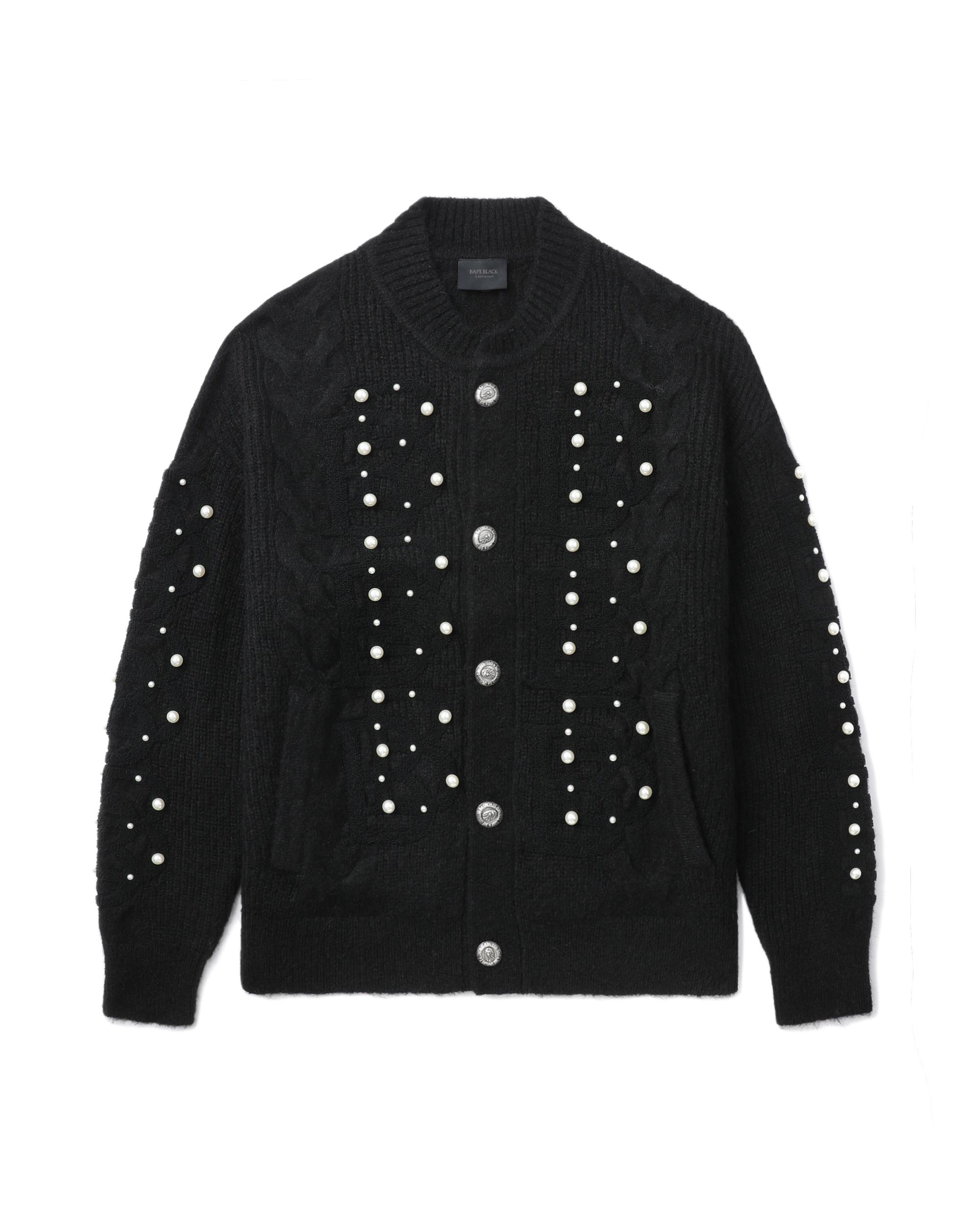 Monogram cardigan by BAPE BLACK