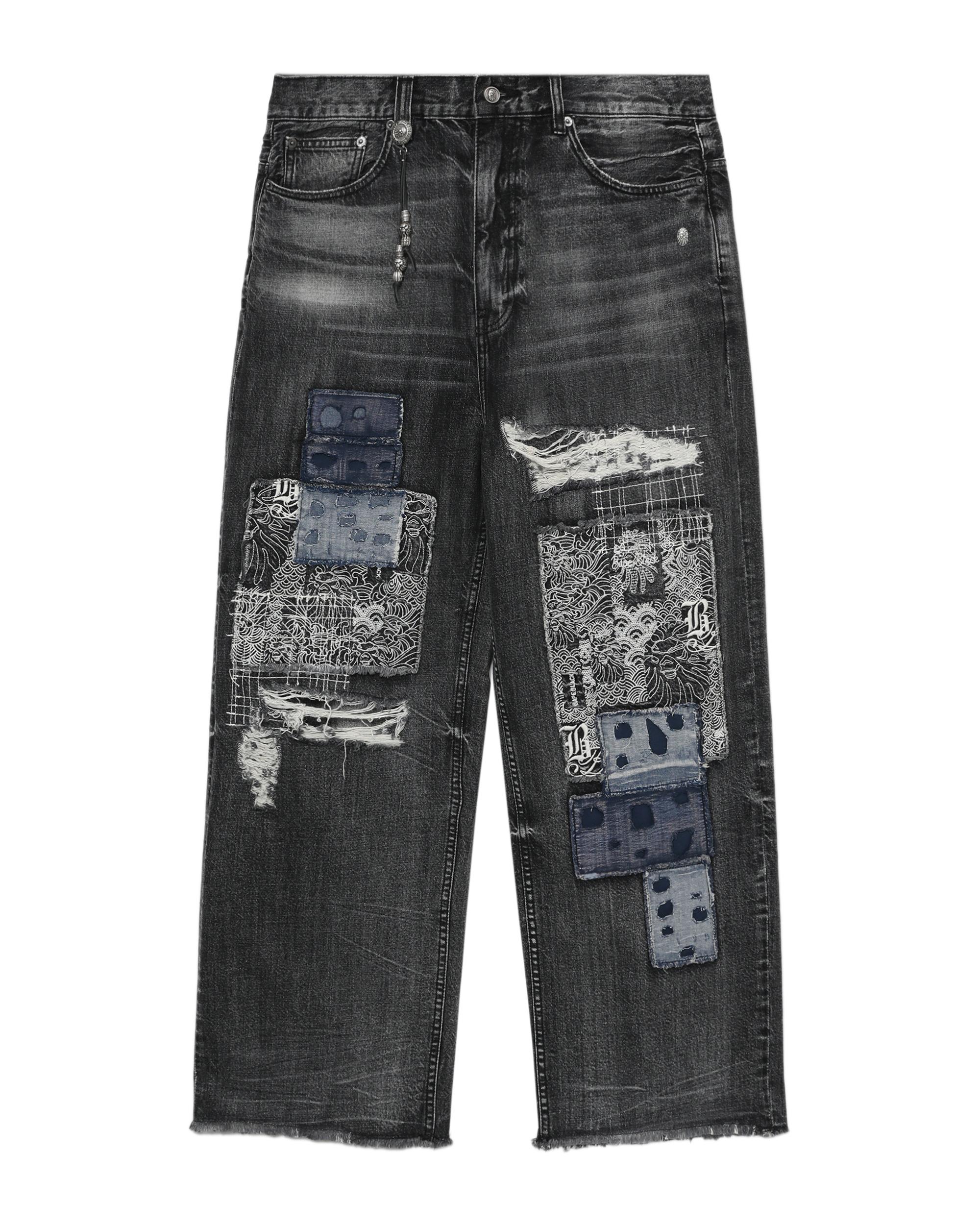 Patchwork jeans by BAPE BLACK