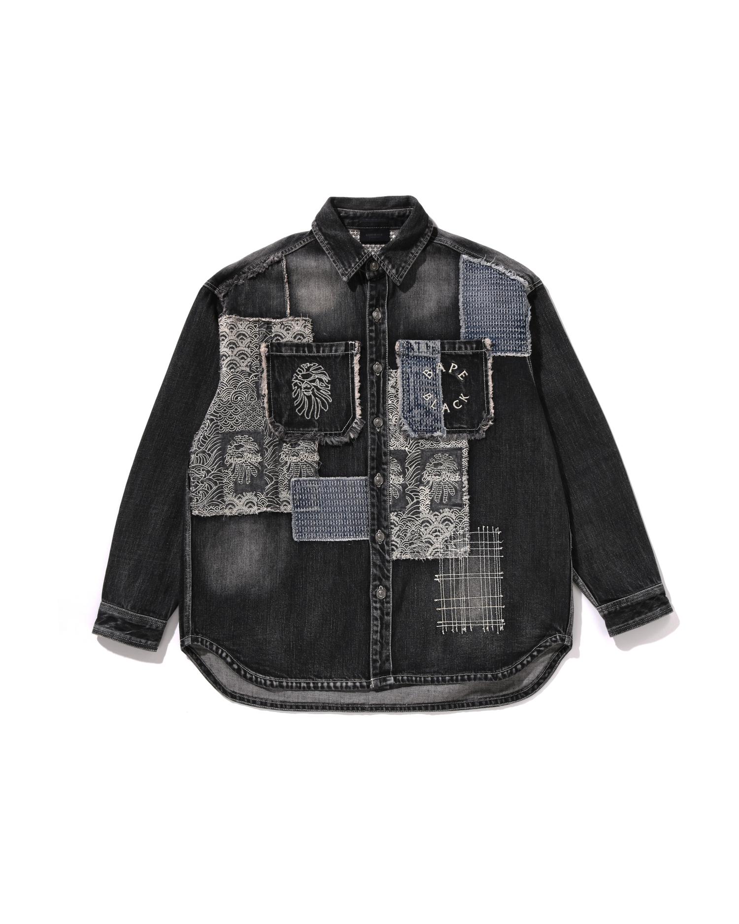 Shashiko Patchwork Shirt by BAPE BLACK