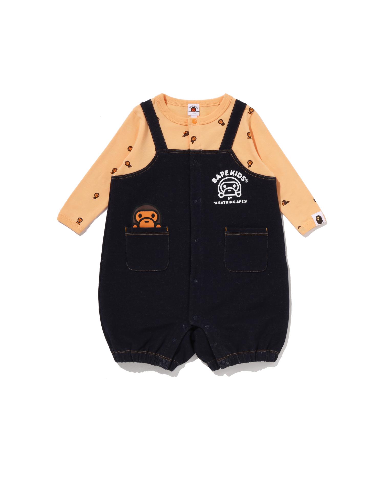 Babies Baby Milo Monogram Salopette Layered Rompers by BAPE