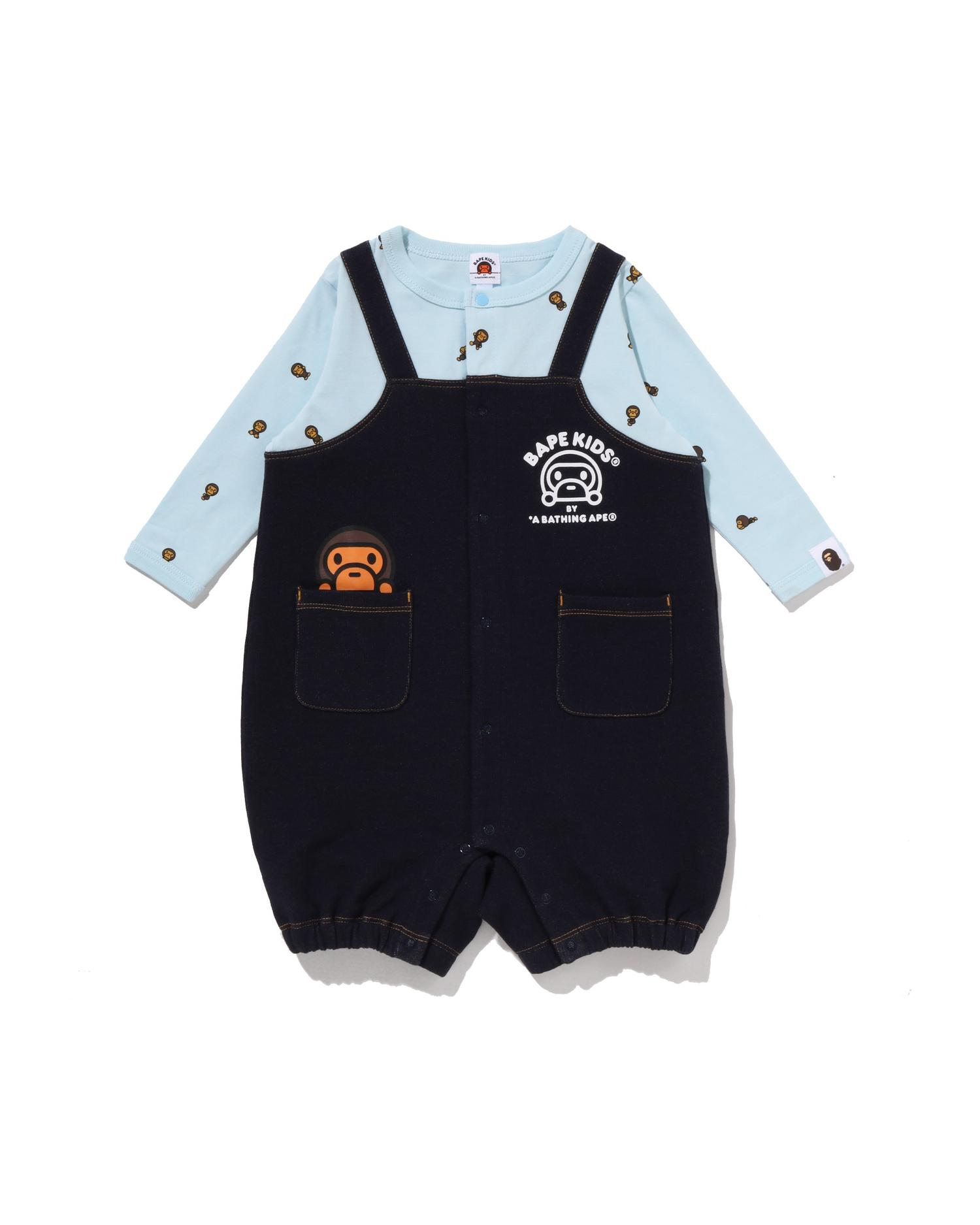 Babies Baby Milo Monogram Salopette Layered Rompers by BAPE
