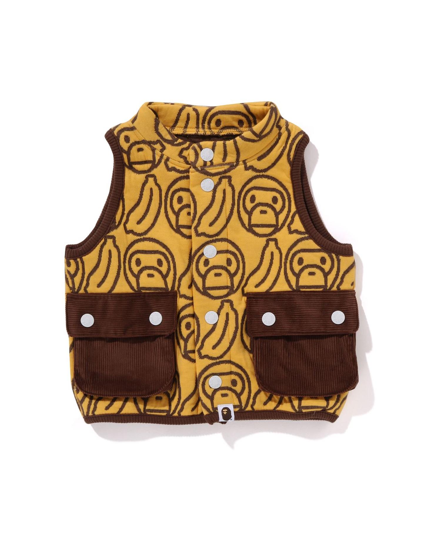 Babies Banana Milo Knit Jacquard Vest by BAPE