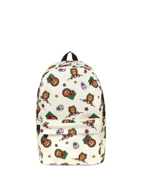 Baby Milo camo-print backpack by BAPE