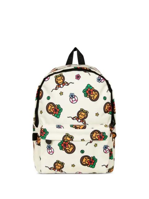 Baby Milo graphic-print backpack by BAPE