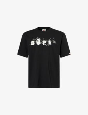Bape Wrinkle Bape Logo Graphic-Print Cotton T-Shirt by BAPE