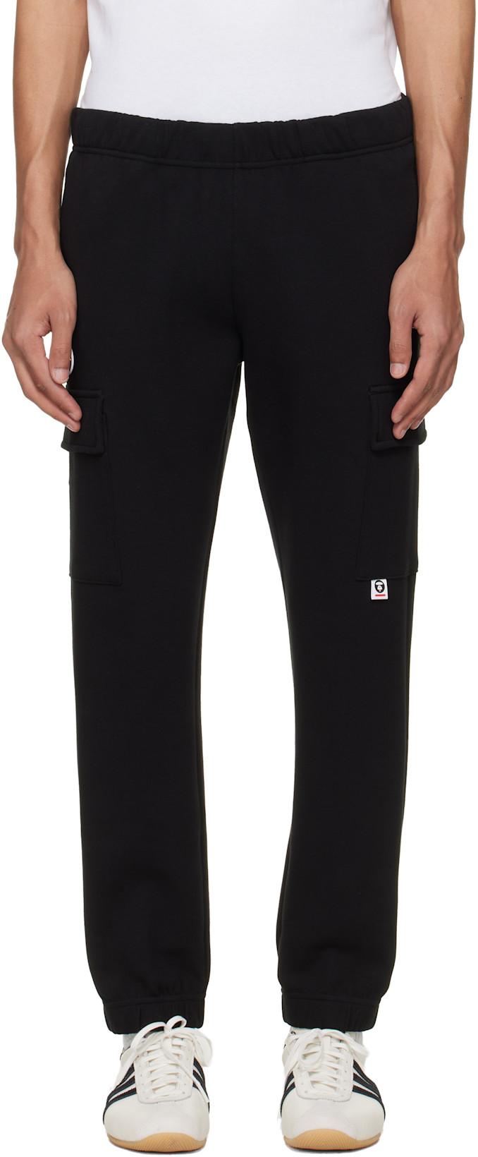Black AAPE NOW Sweatpants by BAPE