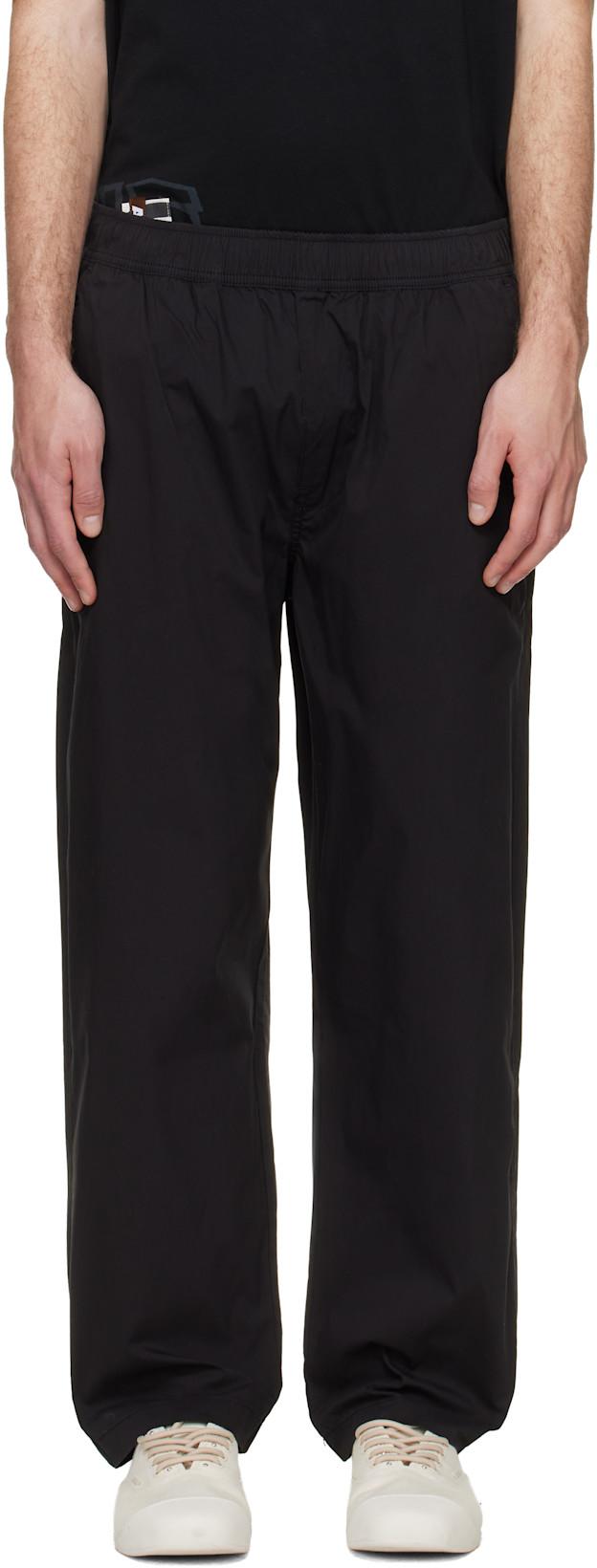 Black 'AAPE NOW' Woven Trousers by BAPE