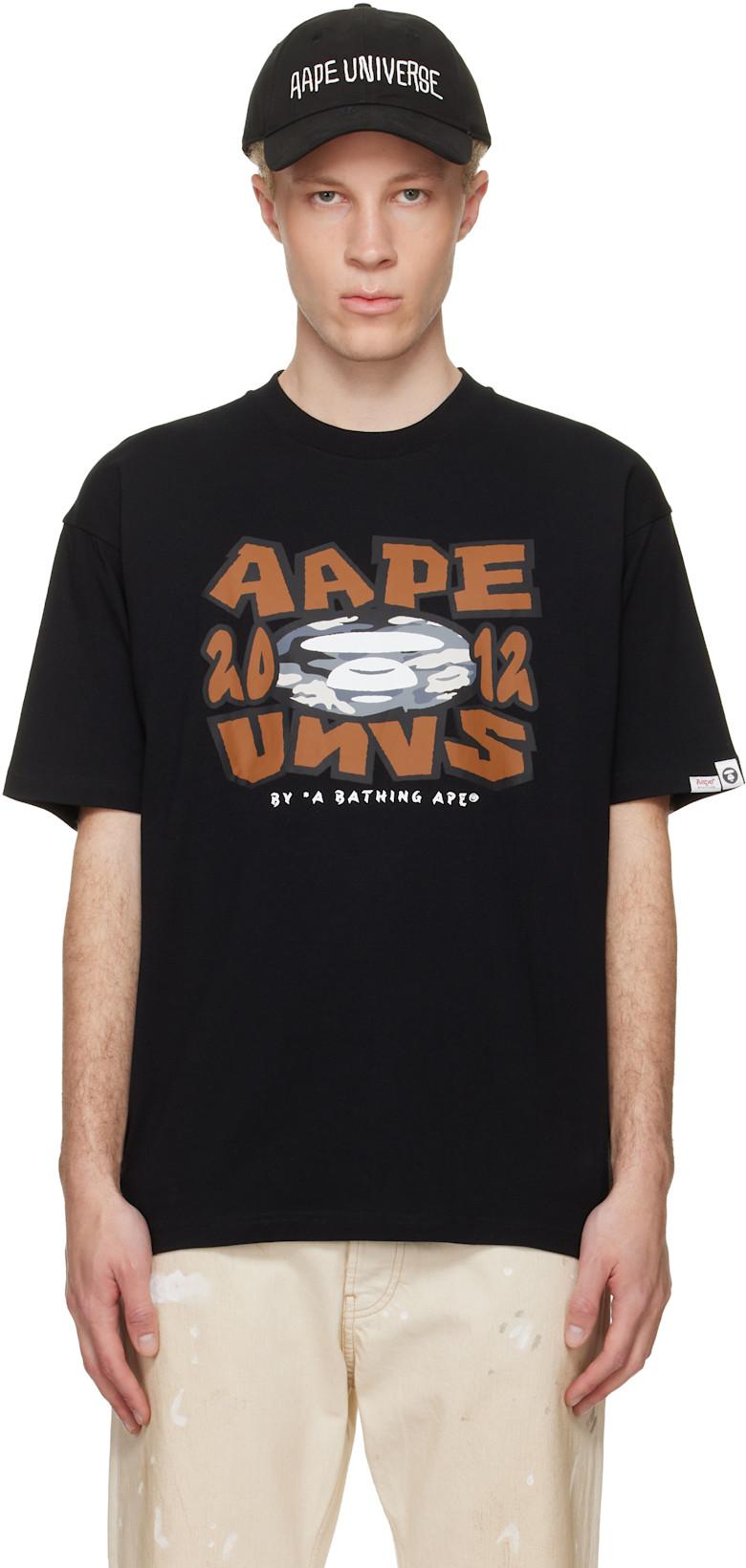 Black 'AAPE' Theme Main T-shirt by BAPE