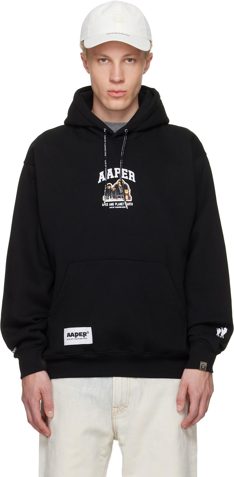Black 'AAPER' Hoodie by BAPE