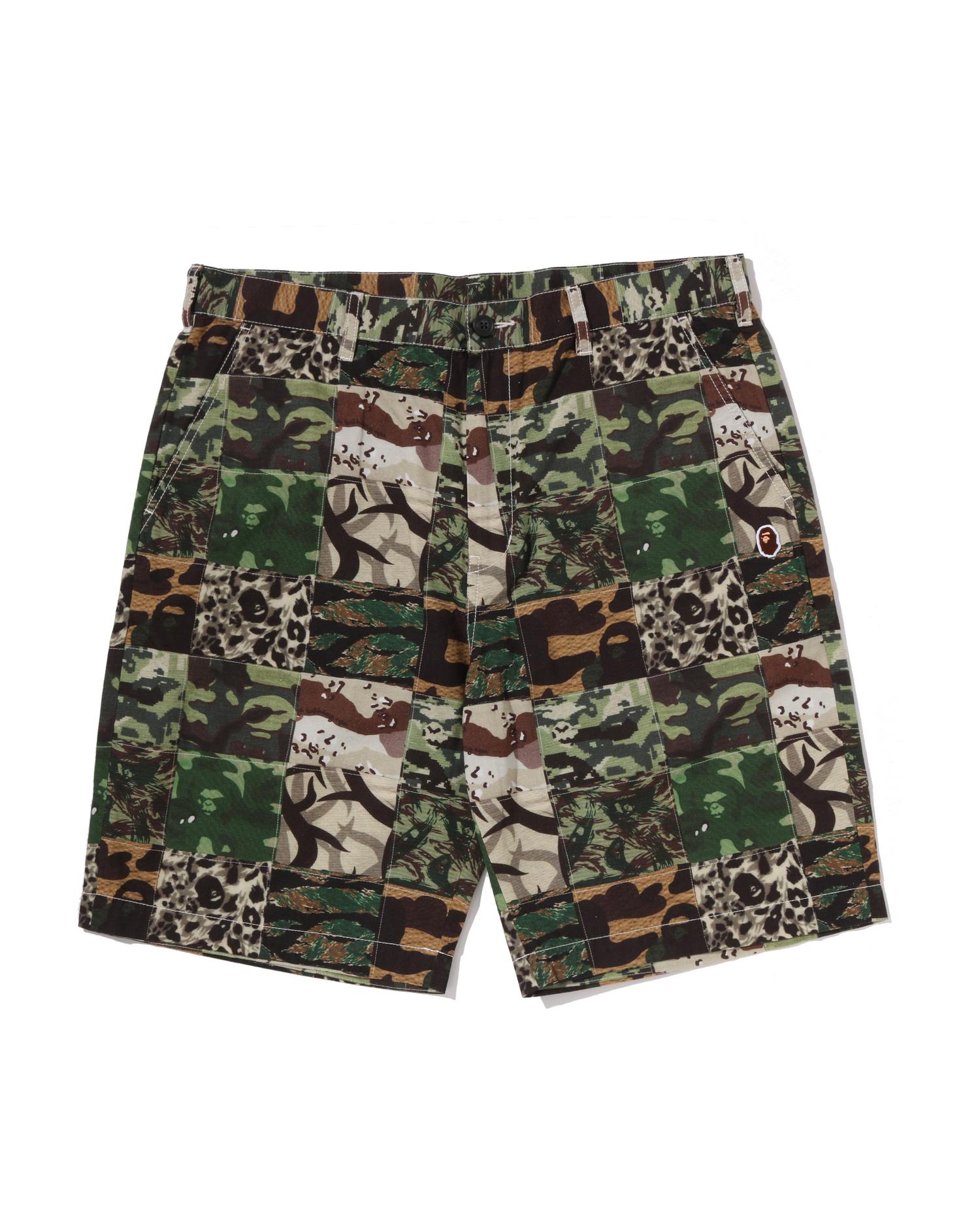 Camo Patchwork Shorts by BAPE