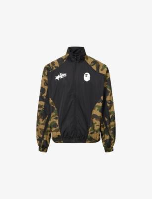 Camo-Print Funnel-Neck Shell Jacket by BAPE