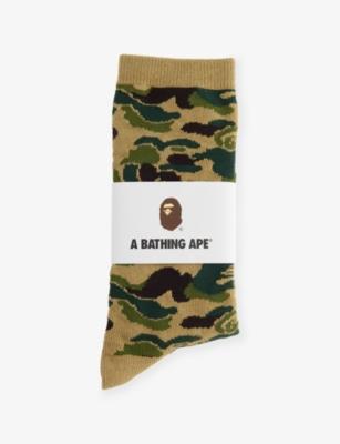 Camo-Print Stretch-Cotton Socks by BAPE