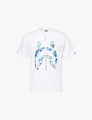 Camo Shark-Print Cotton T-Shirt by BAPE
