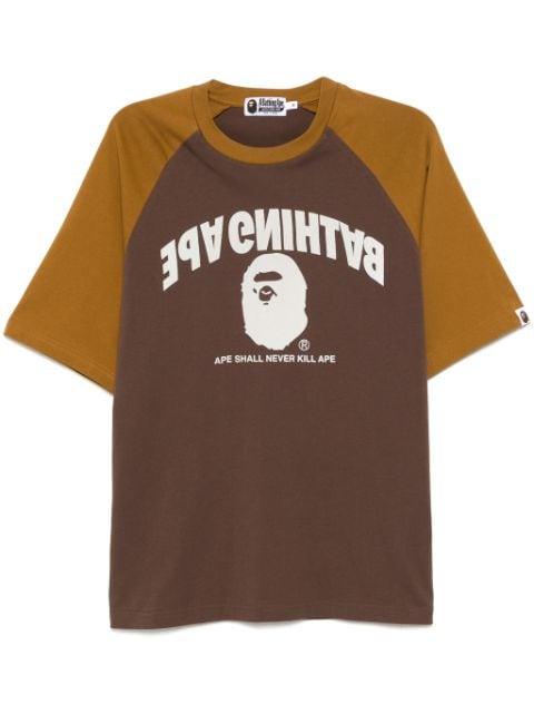 College Relaxed Fit Raglan Tee by BAPE