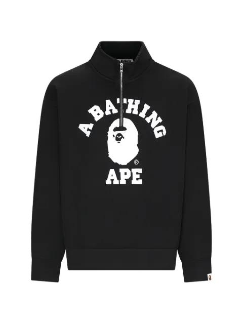 College logo-print sweater by BAPE