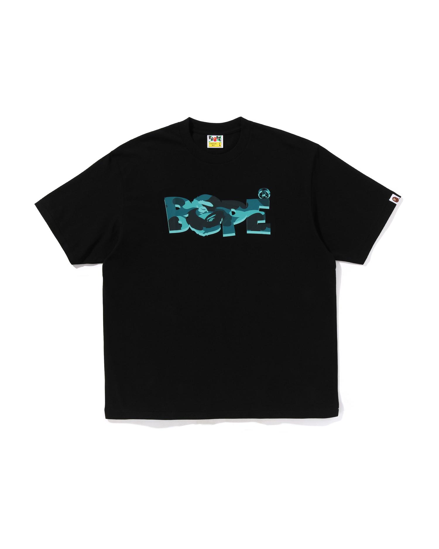 Color Camo BAPE Logo Relaxed Fit Tee by BAPE