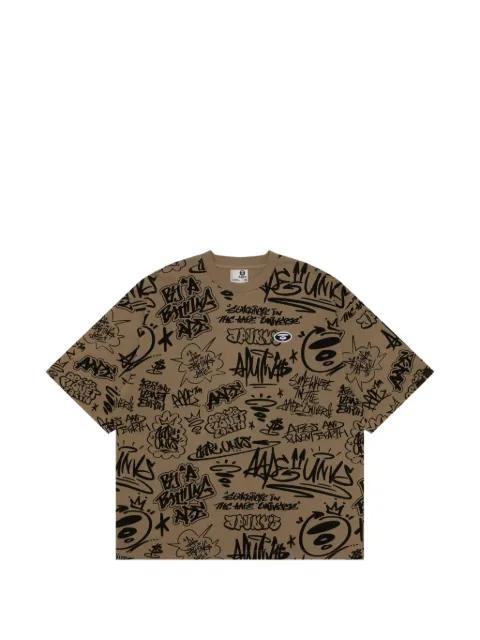 Fancy graphic-print crew-neck T-shirt by BAPE