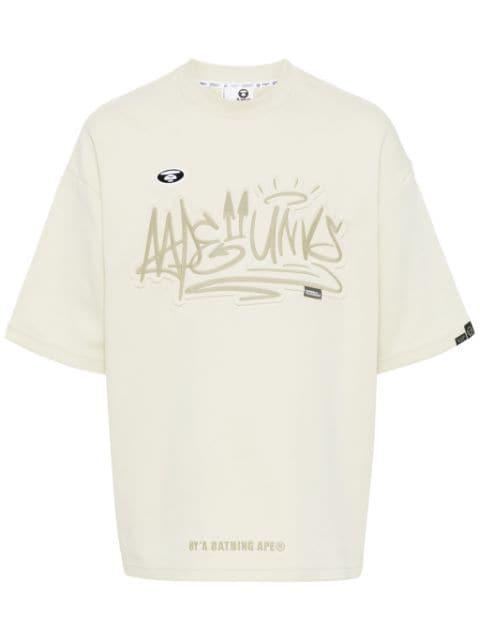 Fancy logo-embroidered T-shirt by BAPE