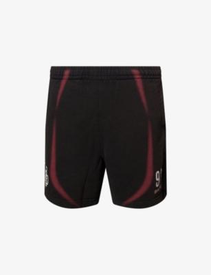 Football Logo-Print Cotton-Jersey Sweat Shorts by BAPE