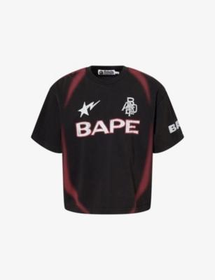 Football Multi-Logo Cotton T-Shirt by BAPE