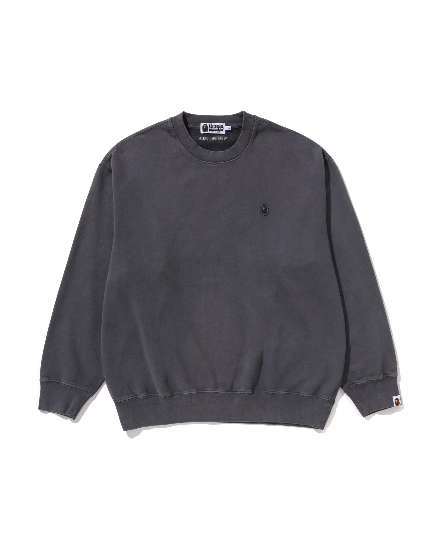 Garment Dye One Point Relaxed Fit Crewneck Sweatshirt by BAPE