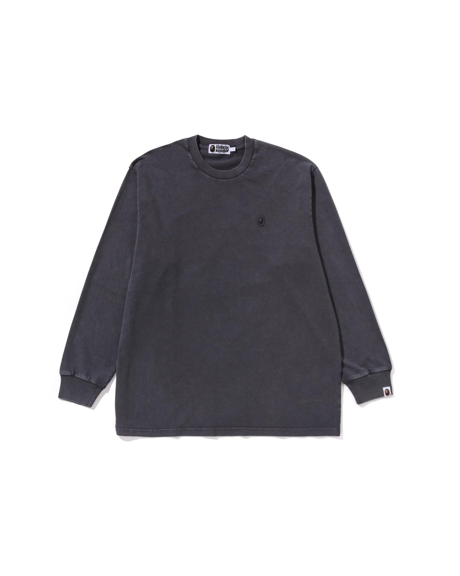Garment Dye One Point Relaxed Fit Ls Tee by BAPE