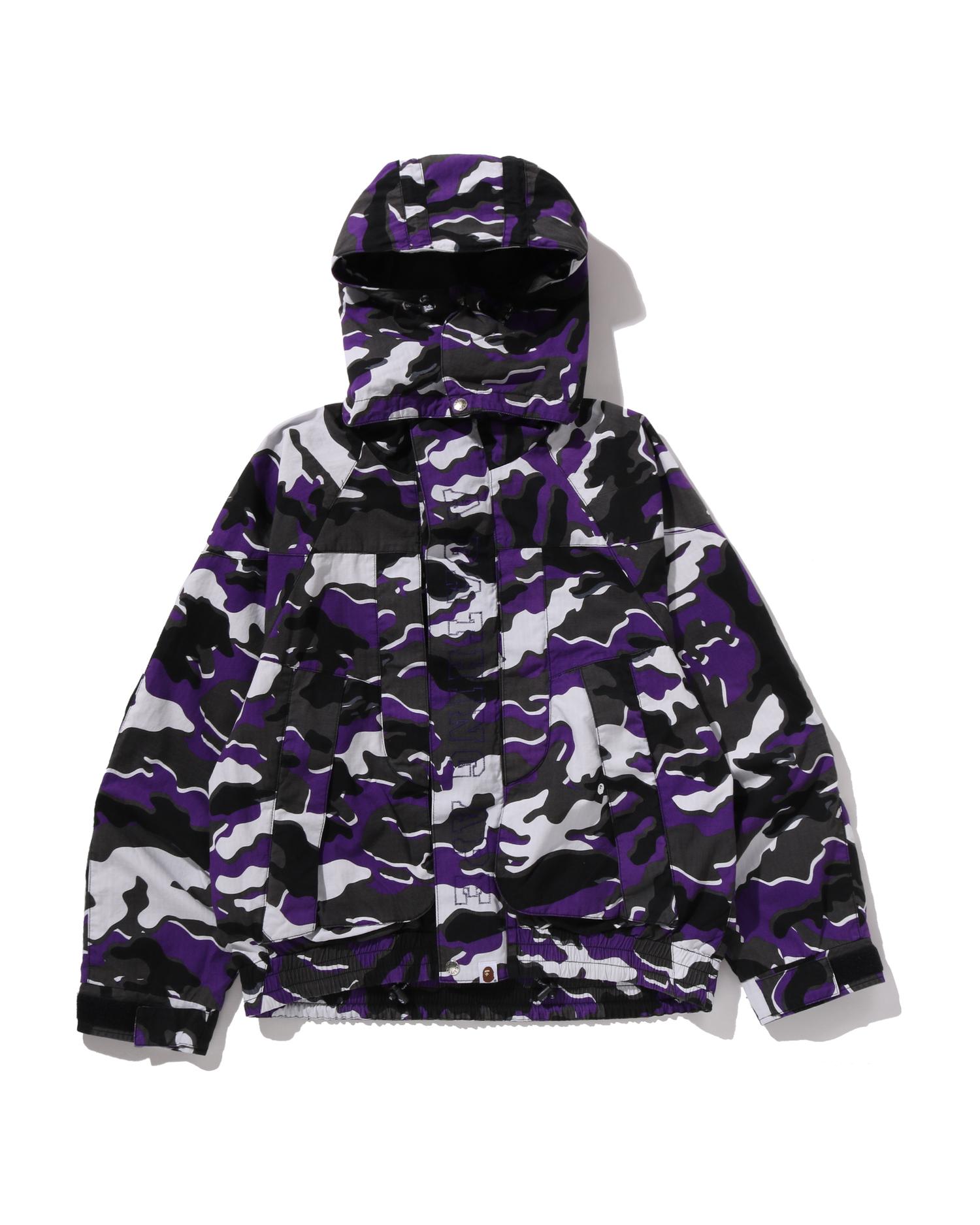 Glitch Woodland Camo Short Snowboard Jacket by BAPE