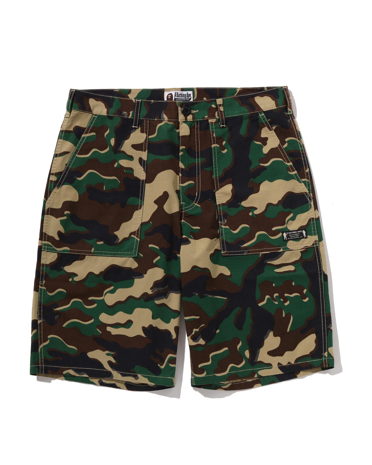 Glitch Woodland Camo Shorts by BAPE