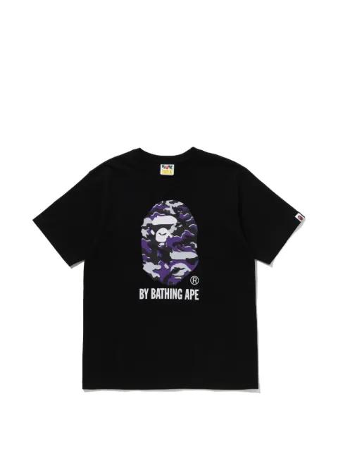 Glitch Woodlandg camo-print logo-print T-shirt by BAPE